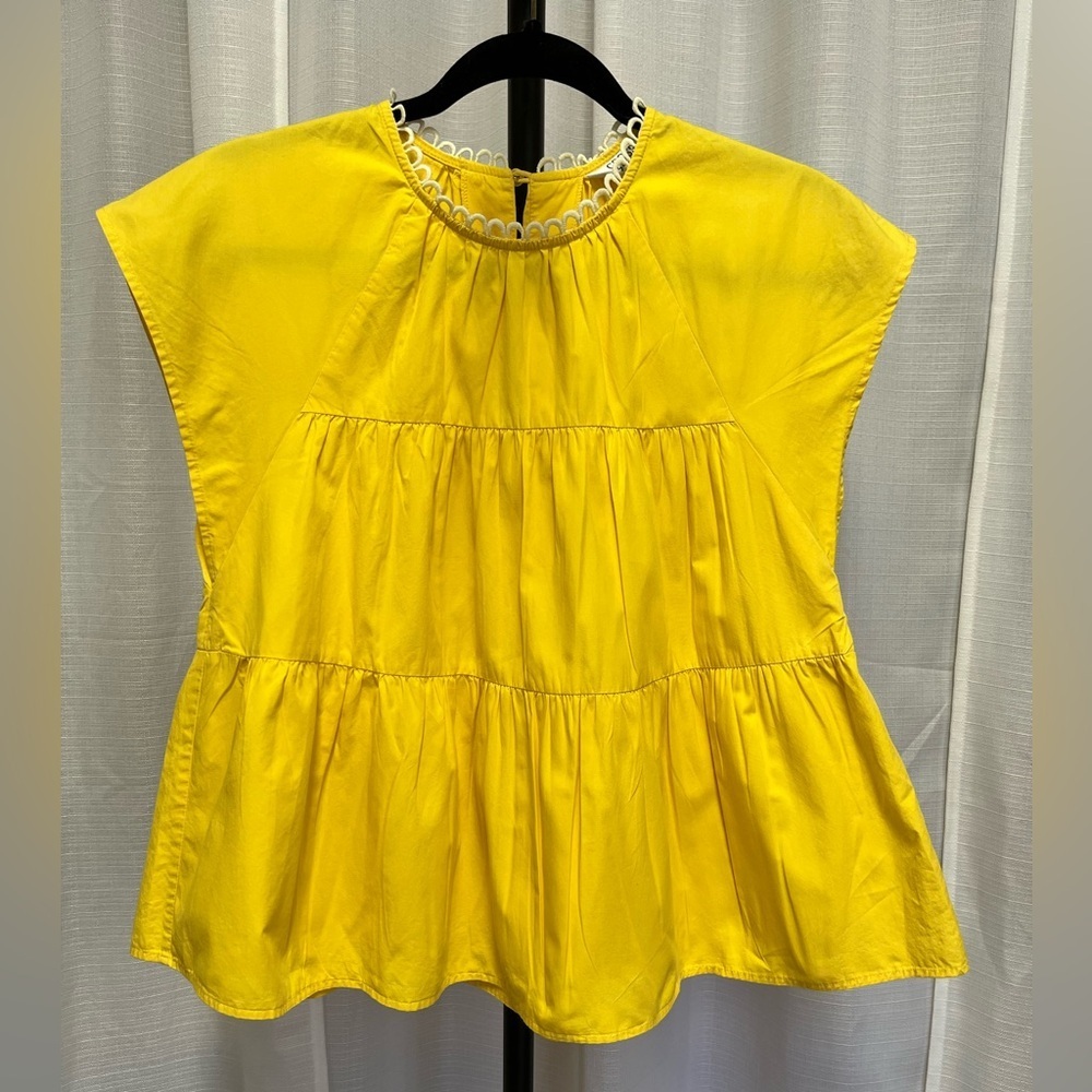 Crosby by Mollie Brunch babydoll top in yellow | size XS